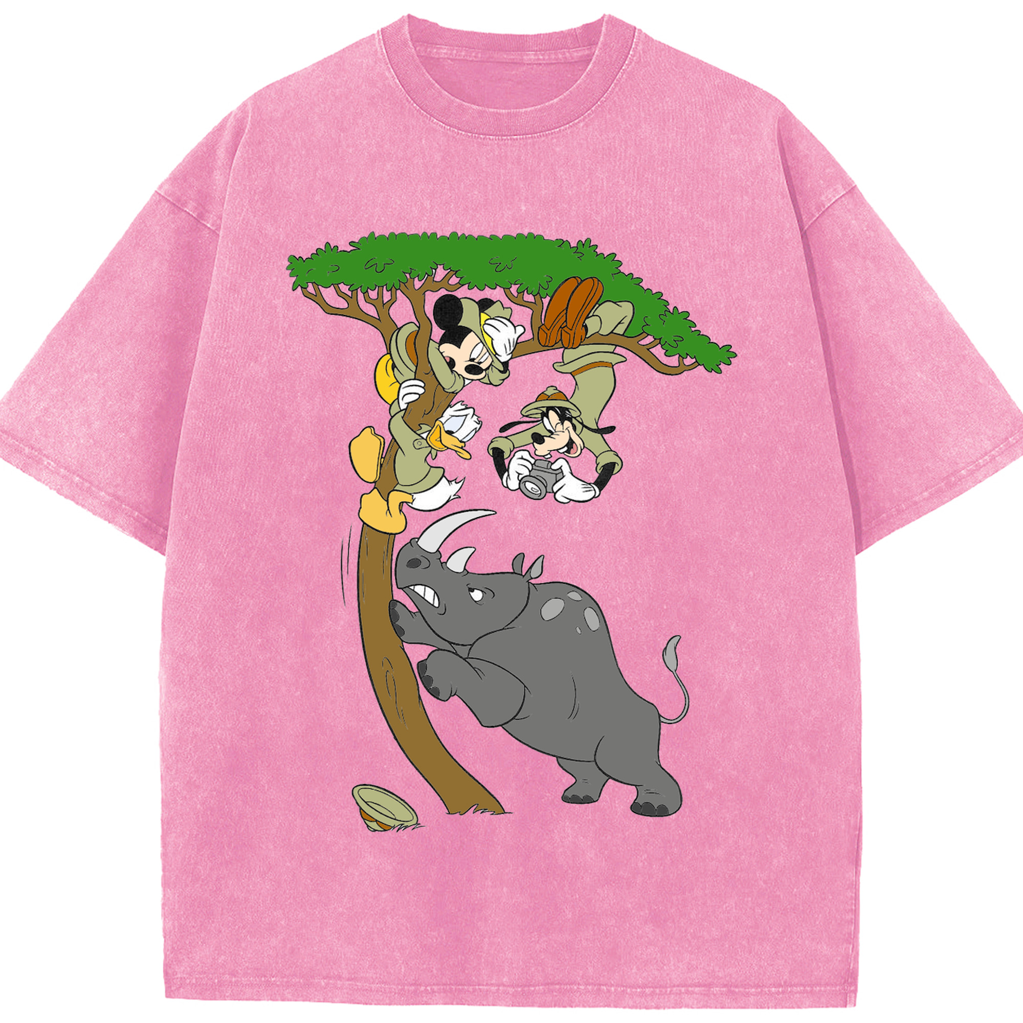 （画像用） ミッキーマウス Mickey Mouse 綿100% ヴィンテージ風 半袖Tシャツ（フロントプリント）